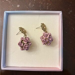 Pink Floral Earrings